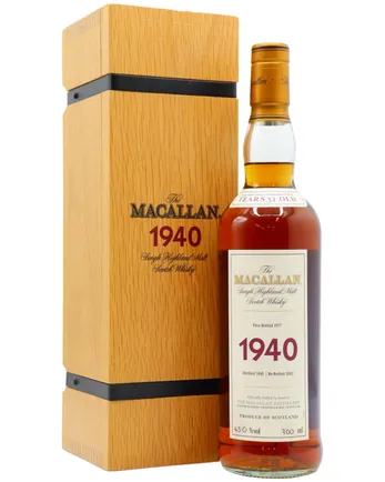 Macallan 1940 37 år gammal Fine Rare