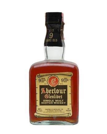 Aberlour Glenlivet 9 år gammal Bottled 1970s
