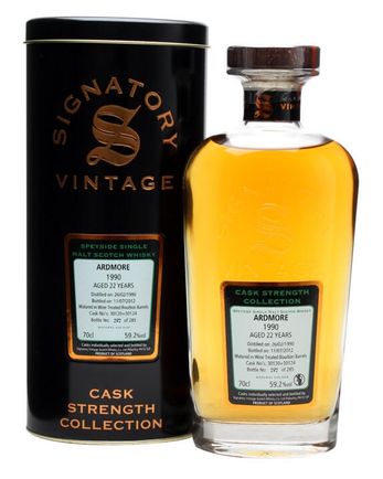 Ardmore 1990 22 år gammal Cask #30120 24 Signatory Cask Strength Collection