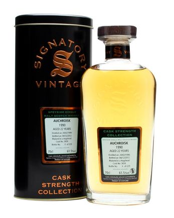 Auchroisk 1990 22 år gammal Cask #3658 Signatory Cask Strength Collection