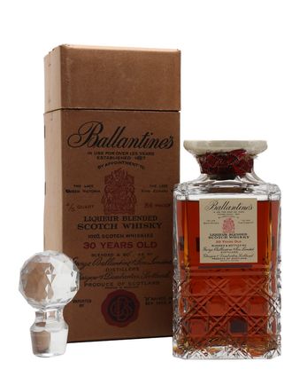 Ballantine's 30 år gammal Crystal Decanter Bottled 1940's
