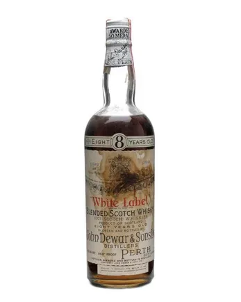 Dewar's White Label 8 år gammal Bottled 1930's