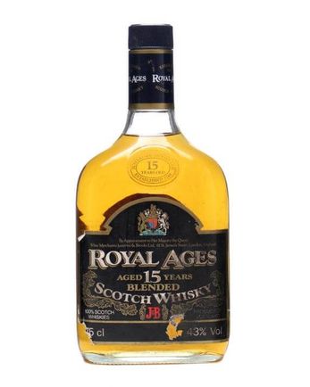 J B Royal Ages 15 år gammal Bottled 1980s
