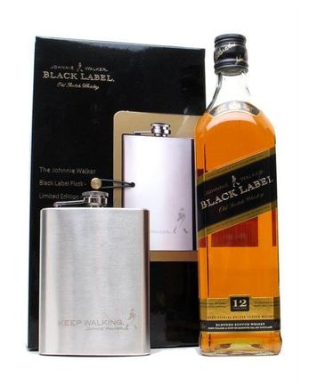 Johnnie Walker 12 år gammal Black Label Hip Flask Pack