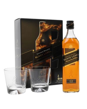 Johnnie Walker Black Label 12 år gammal 2 Glass Pack
