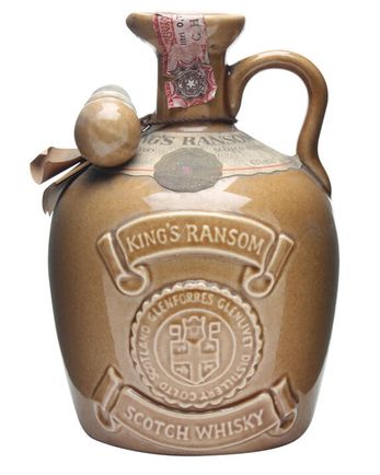 King's Ransom 12 år gammal Brown Ceramic Bottled 1980s