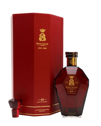 Royal Salute 40 år gammal Baccarat Ruby Crystal Decanter
