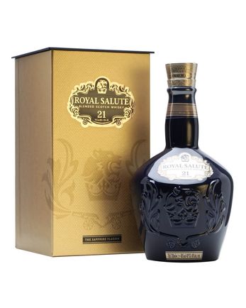 Royal Salute 21 år gammal Blue Wade Decanter