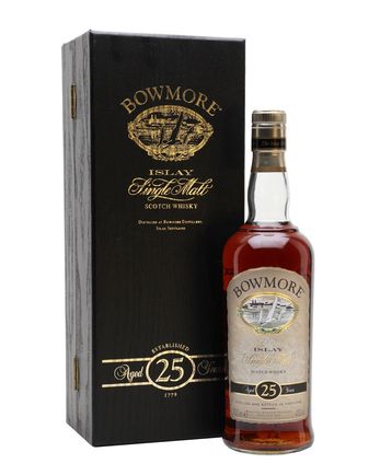 Bowmore 25 år gammal Brown Label Gold Trim
