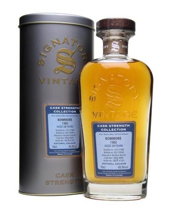 Bowmore 1980 28 år gammal Signatory Cask Strength Collection