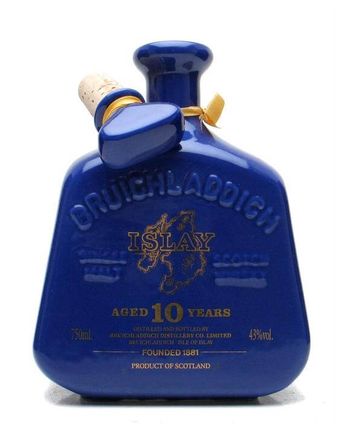 Bruichladdich 10 år gammal Bottled 1980's Blue Ceramic Decanter