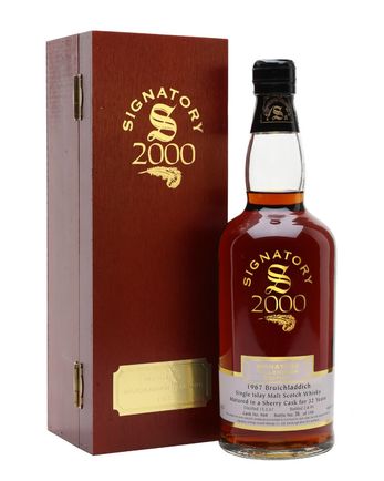 Bruichladdich 1967 32 år gammal Sherry Cask #968 Signatory Wooden Box