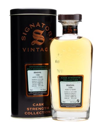 Braeval 1998 12 år gammal Casks #168861+62 Signatory Cask Strength Collection