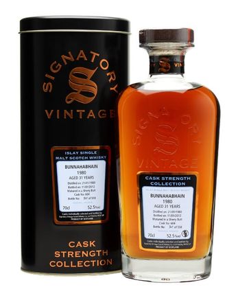 Bunnahabhain 1980 31 år gammal Cask #604 Signatory Cask Strength Collection