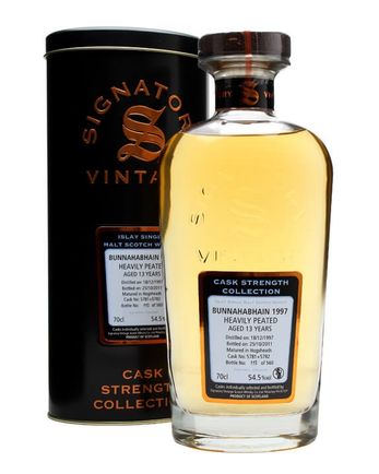 Bunnahabhain 1997 13 år gammal Casks #5781 2 Peated Signatory Cask Strength Collection