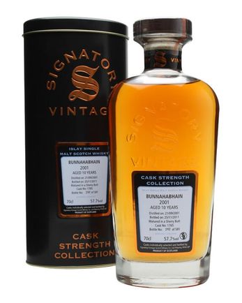 Bunnahabhan 2001 10 år gammal Signatory Cask Strength Collection