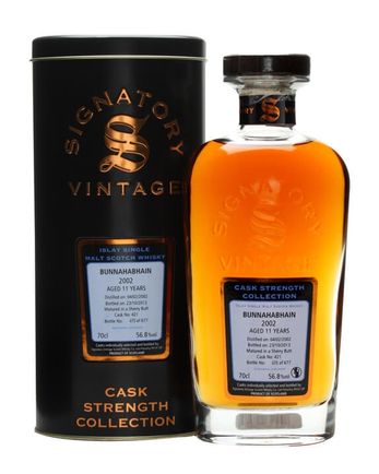 Bunnahabhain 2002 11 år gammal Sherry Butt Signatory Cask Strength Collection