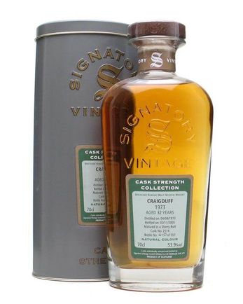 Craigduff 1973 32 år gammal Sherry Butt Signatory Cask Strength Collection Bottled 2005