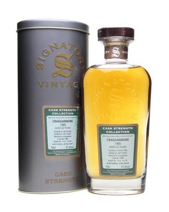 Cragganmore 1985 22 år gammal Signatory Cask Strength Collection