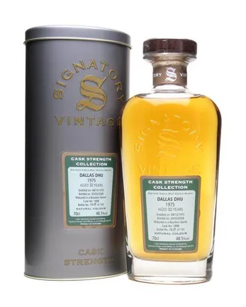 Dallas Dhu 1975 32 år gammal Bourbon Cask Signatory Cask Strength Collection