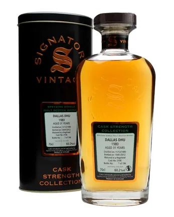 Dallas Dhu 1980 31 år gammal Cask #2106 Signatory Cask Strength Collection