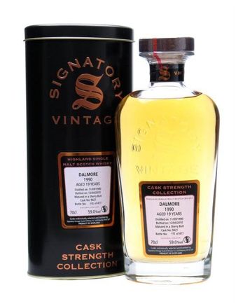 Dalmore 1990 19 år gammal Sherry Butt #9421 Signatory Cask Strength Collection