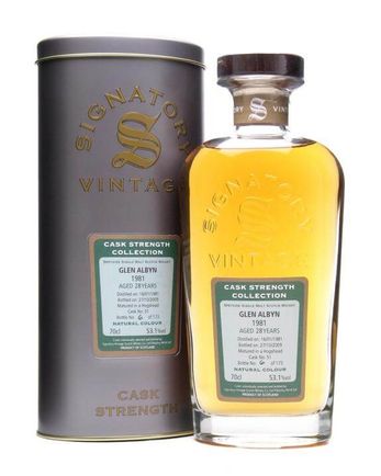 Glen Albyn 1981 28 år gammal Signatory Cask Strength Collection
