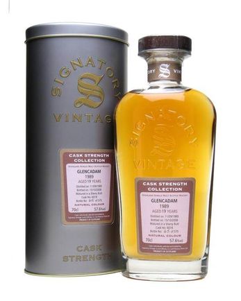 Glencadam 1989 19 år gammal Sherry Cask #6018 Signatory Cask Strength Collection