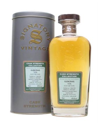 Glencraig 1976 30 år gammal Bourbon Barrel Signatory Cask Strength Collection