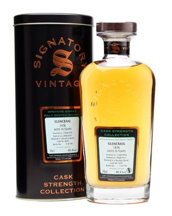 Glencraig 1976 35 år gammal Cask #4259 Signatory Cask Strength Collection