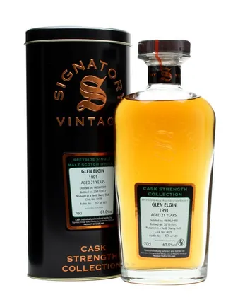 Glen Elgin 1991 21 år gammal Refill Sherry Butt #4078 Signatory Cask Strength Collection