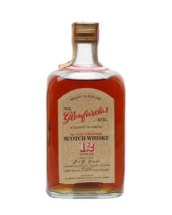 Glenfarclas 12 år gammal Yellow Label Rectangular Bottle OB