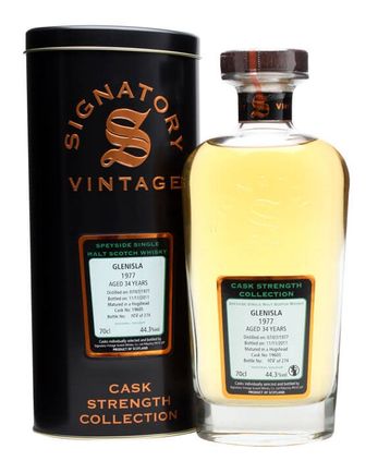 Glenisla 1977 34 år gammal Cask #19605 Signatory Cask Strength Collection