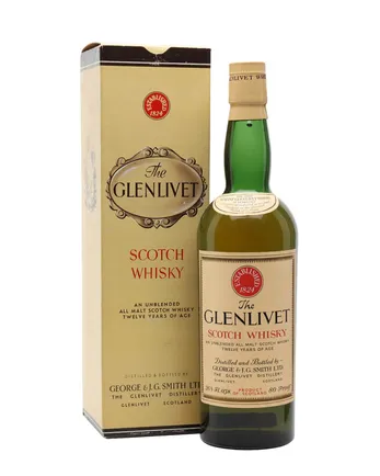 Glenlivet 12 år gammal Bottled 1960s