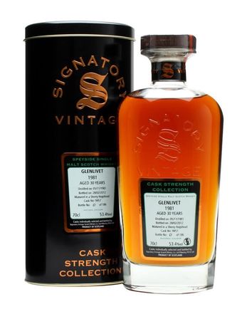 Glenlivet 1981 30 år gammal Sherry Hogshead #9457 Signatory Cask Strength Collection