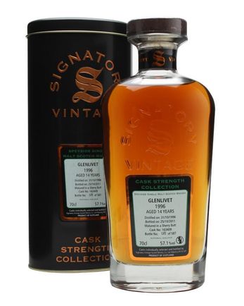 Glenlivet 1996 14 år gammal Cask #163409 Signatory Cask Strength Collection