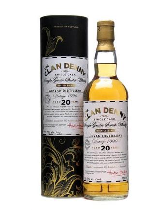 Girvan 1990 20 år gammal Clan Denny Single Grain Douglas Laing