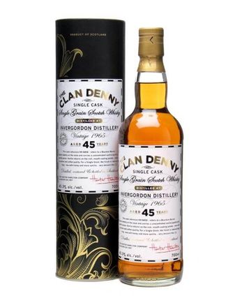 Invergordon 1965 45 år gammal Bourbon Barrel #6456 Clan Denny