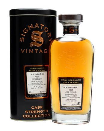 North British 1991 20 år gammal Californian Sherry Cask Signatory