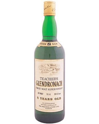 Glendronach 8 år gammal Teacher's Bottled 1980's