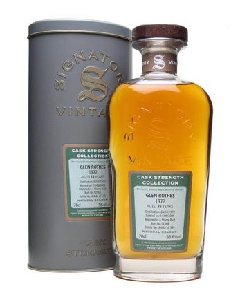 Glenrothes 1972 33 år gammal Sherry Butt Signatory Cask Strength Collection
