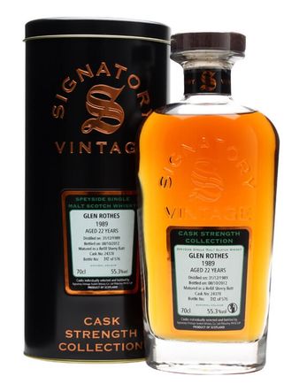 Glenrothes 1989 22 år gammal Sherry Butt #24378 Signatory Cask Strength Collection