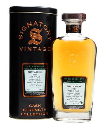 Glentauchers 1981 30 år gammal Cask #1055 Signatory Cask Strength Collection