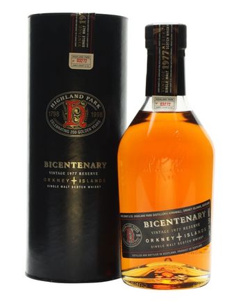 Highland Park 1977 21 år gammal Bicentenary Bottled 1998