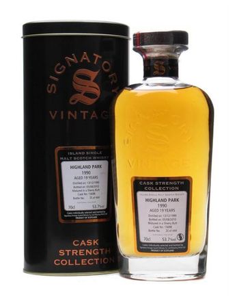 Highland Park 1990 19 år gammal Sherry Butt #15698 Signatory Cask Strength Collection