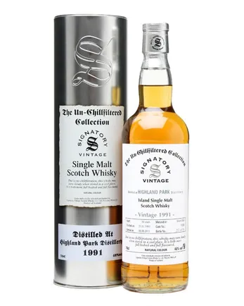 Highland Park 1991 20 år gammal Un Chillfiltered Signatory Un-Chillfiltered Collection