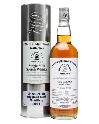 Highland Park 1991 21 år gammal Sherry Butt #15120 Signatory Un-Chillfiltered Collection