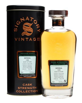 Imperial 1995 16 år gammal Cask #50322 + 50323 Signatory Cask Strength Collection