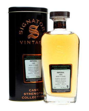 Imperial 1995 17 år gammal Cask #50329 Signatory Cask Strength Collection
