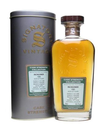 Inchgower 1980 27 år gammal Signatory Cask Strength Collection